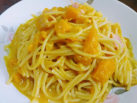 かぼちゃのクリームパスタ